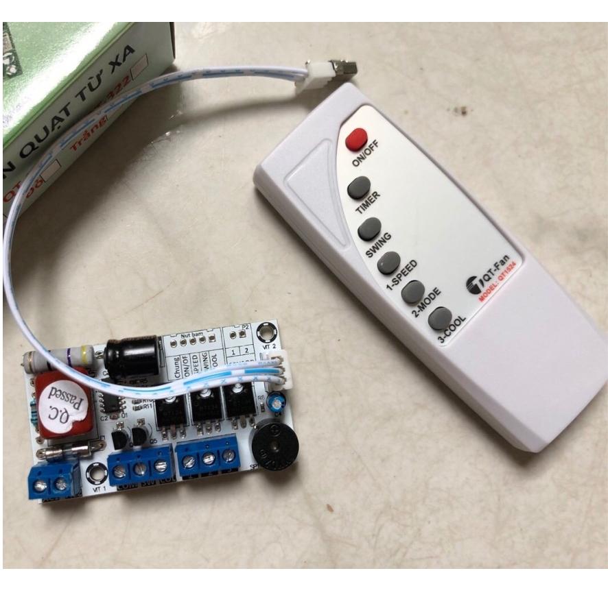 Tự lắp mạch điều khiển quạt phun sương, quạt điều hòa mẫu QT-322 - Mạch điện tử