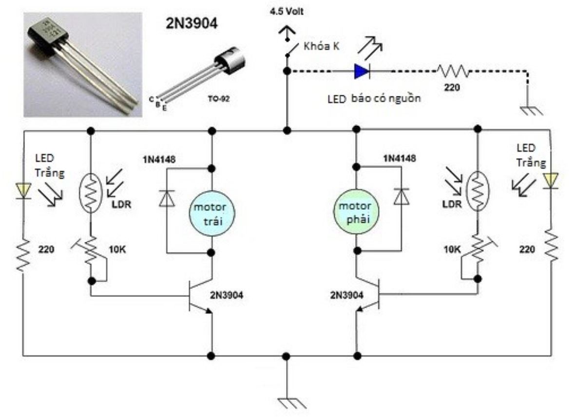Mạch điều khiển tự động động cơ công suất nhỏ đơn giản - Mạch điện tử