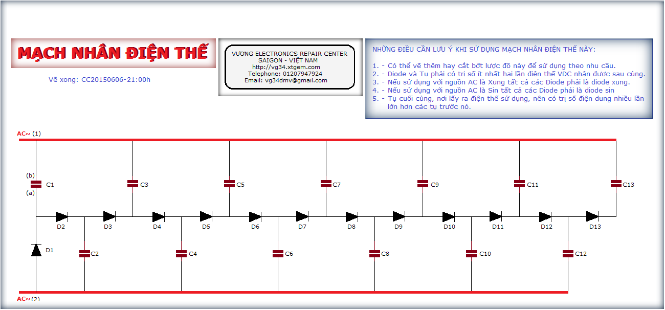 Nguyên tắc hoạt động mạch vợt muỗi và cách lắp mạch nhân áp - Mạch điện tử