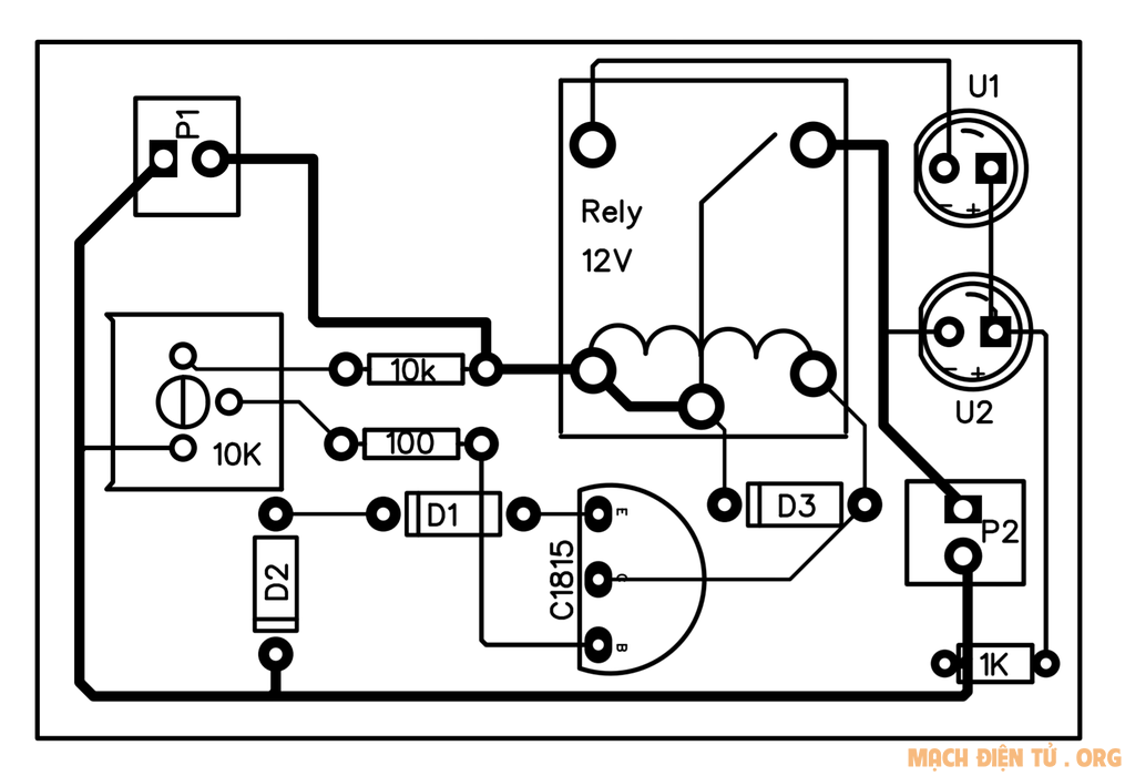 Mạch sạc tự động 12V có tự ngắt - Mạch điện tử